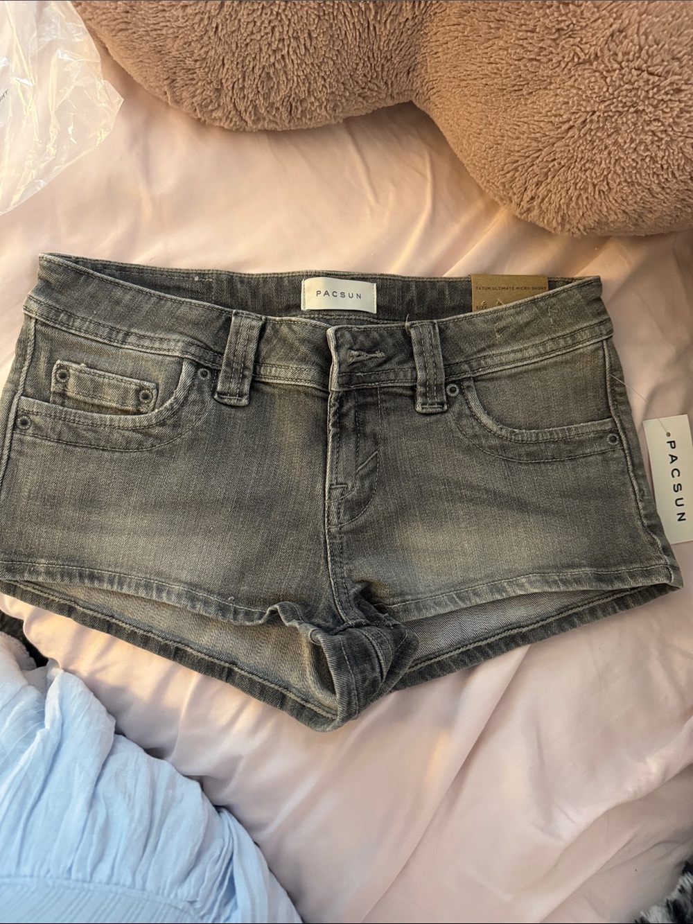PacSun Faded Gray Denim Cutoff Shorts
